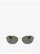 MK1161 Monte Carlo Oval-Frame Metal Sunglasses