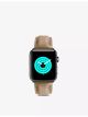 Apple Watch alligator-embossed leather strap and stainless-steel case 44mm