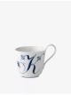 Alphabet H hand-painted porcelain mug 330ml